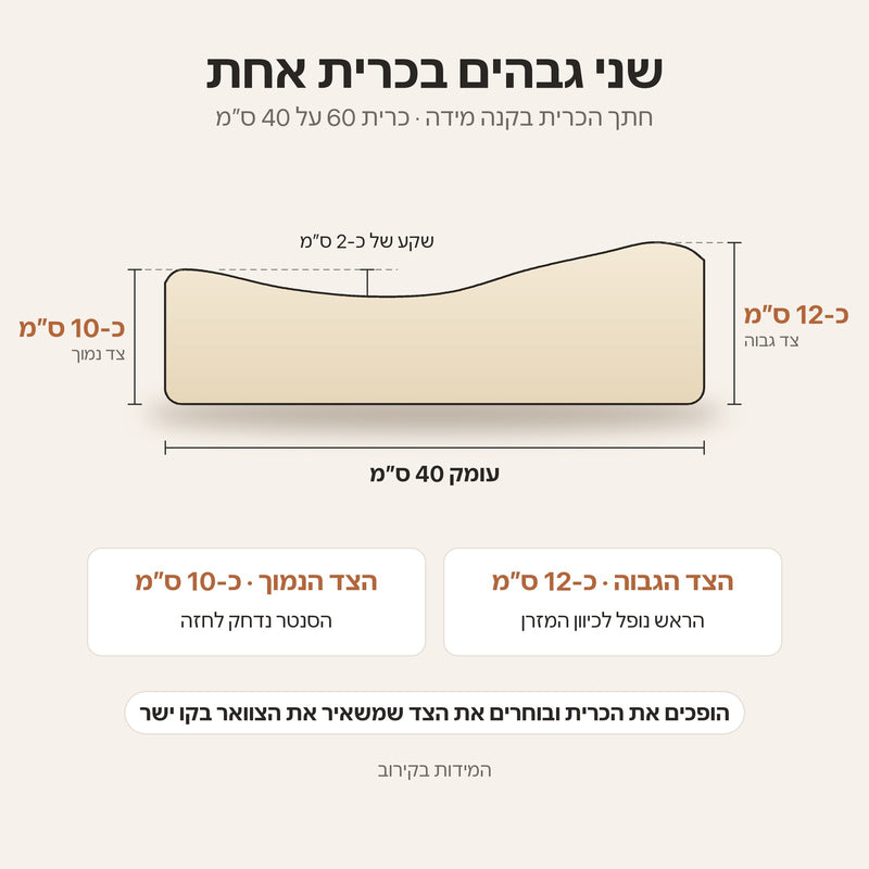 שני גבהים בכרית אחת