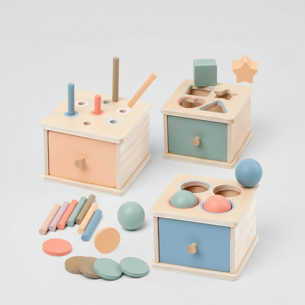 קופסת צורות עץ WoodJoy