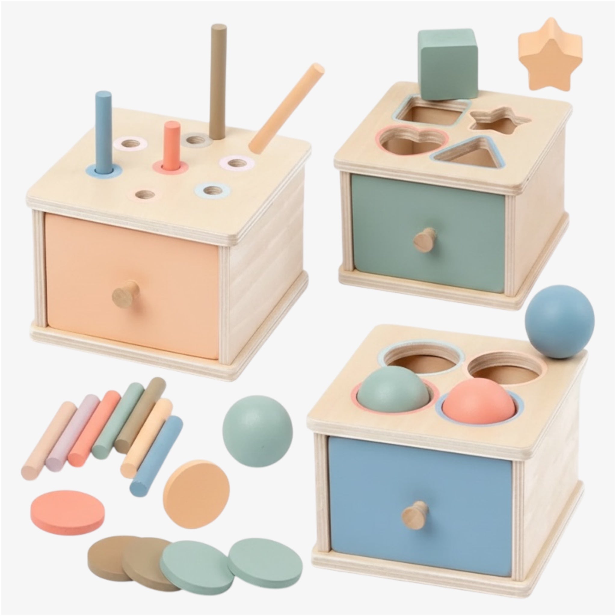 קופסת צורות עץ WoodJoy – BABITO